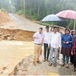 Heavy rain washes away temporary bridge near Sirsi; MLA visits site, expresses concern