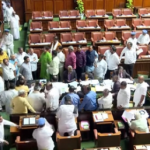 Oppn disrupts Assembly objecting Cong workers appointment to guarantees implementation panel