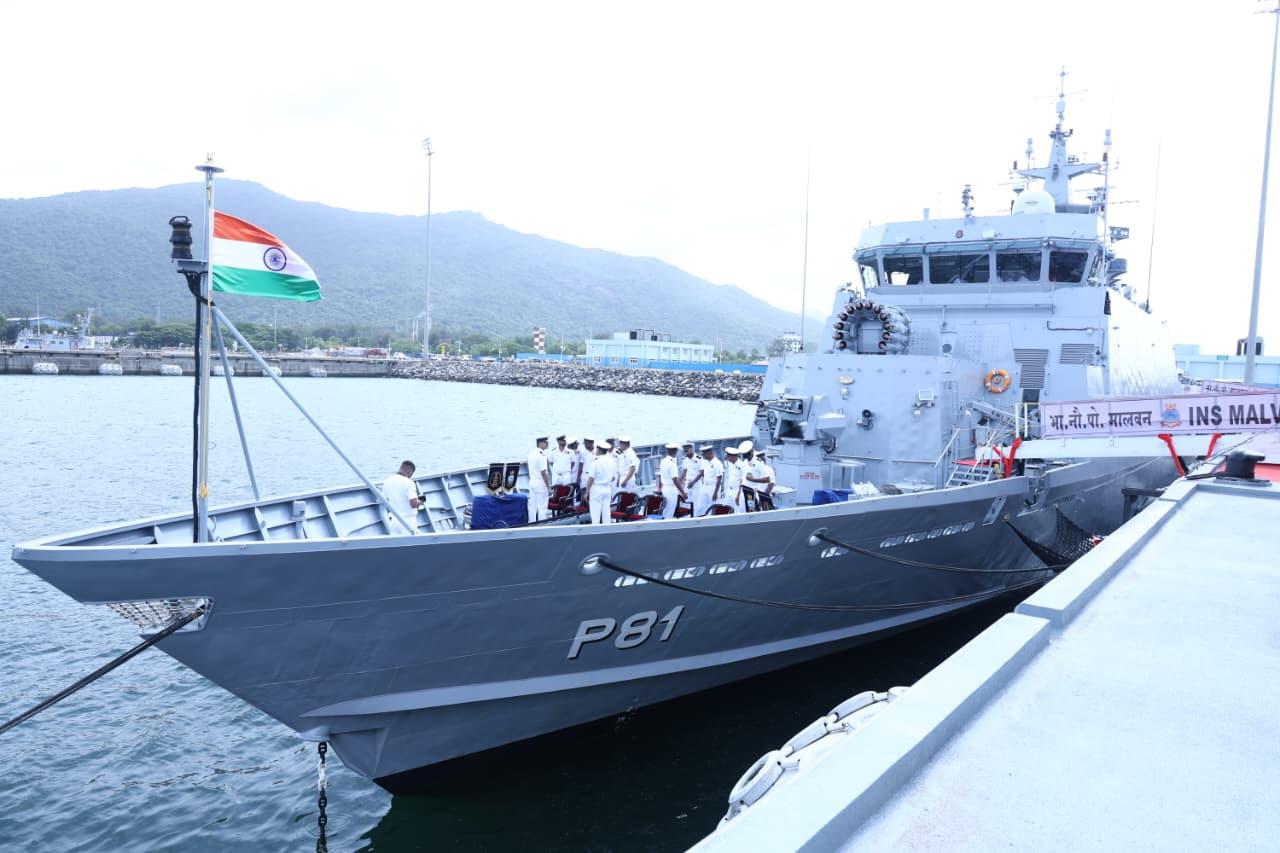 INS Malvan commissioned into Indian Navy at Karwar naval base