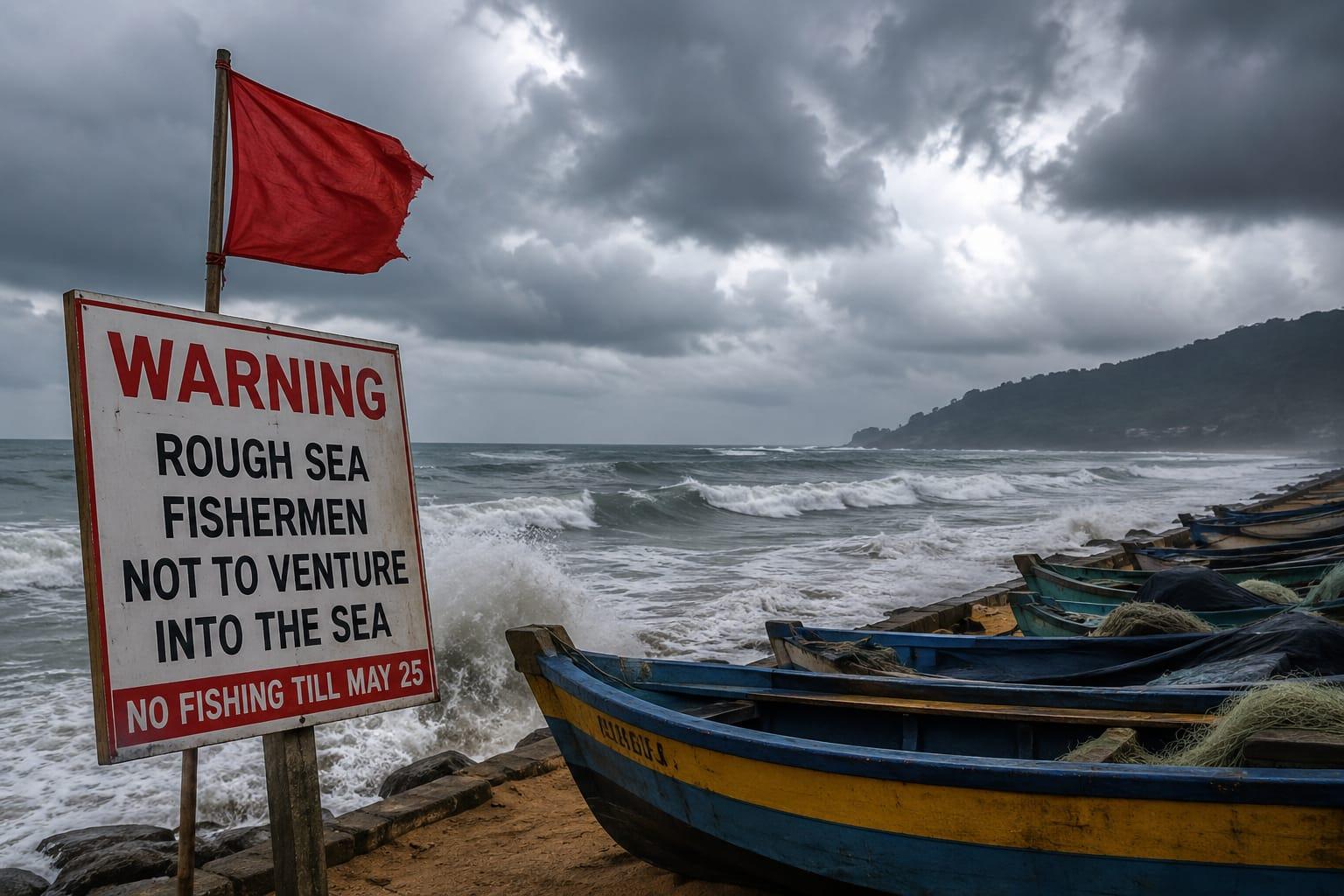 Arabian sea turns rough; Fishermen warned against venturing into Sea, Tourism Activities Suspended