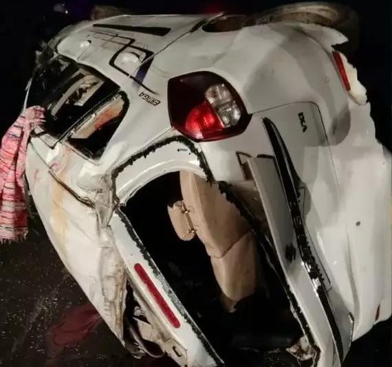 Three killed as car overturns while trying to avoid truck in Dharwad