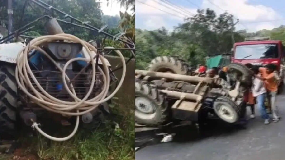 Kerala: Tractor collides with car after losing control, two workers killed