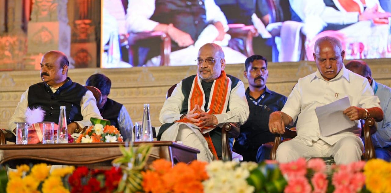 Amit Shah justifies scrapping 4% Muslim reservation; unveils Basaveshwara, Kempe Gowda statues and martyrs’ memorial in poll-bound Karnataka