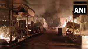 Uttar Pradesh: 24 shops gutted in Kath Bazar's blaze in Firozabad