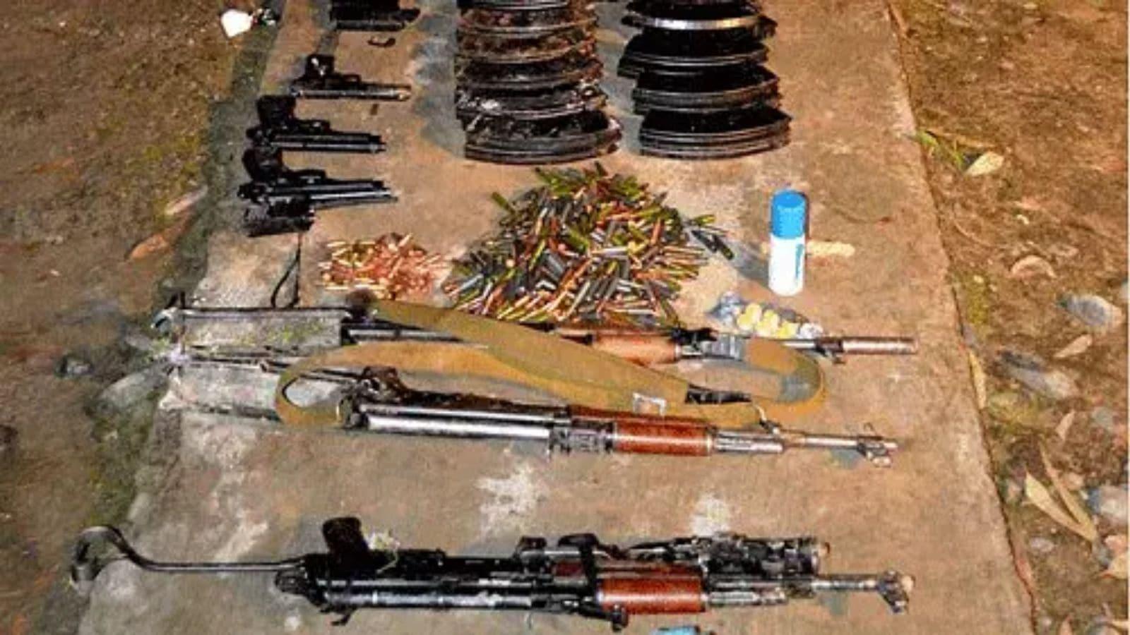 Suspected Arms and Ammunition Left by Surrendered Maoists Recovered from Forest