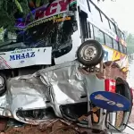 Father, daughter critically injured in bus-car collision in Dakshina Kannada