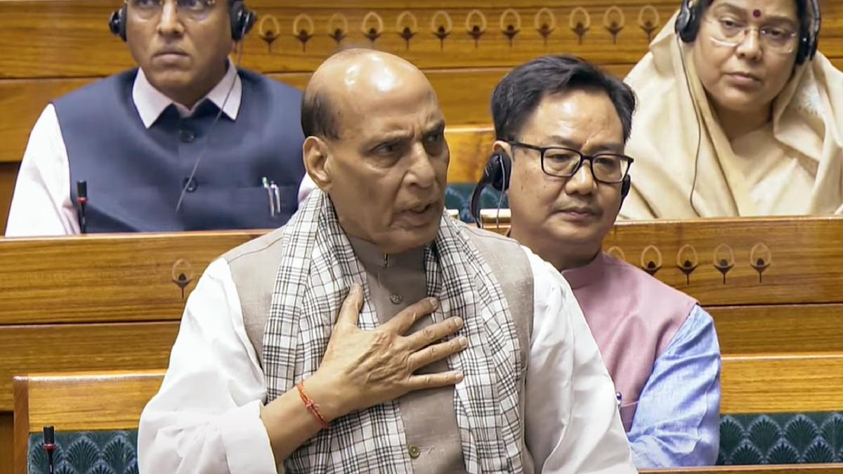 Operation Sindoor halted after objectives met, not due to pressure: Rajnath Singh in Lok Sabha