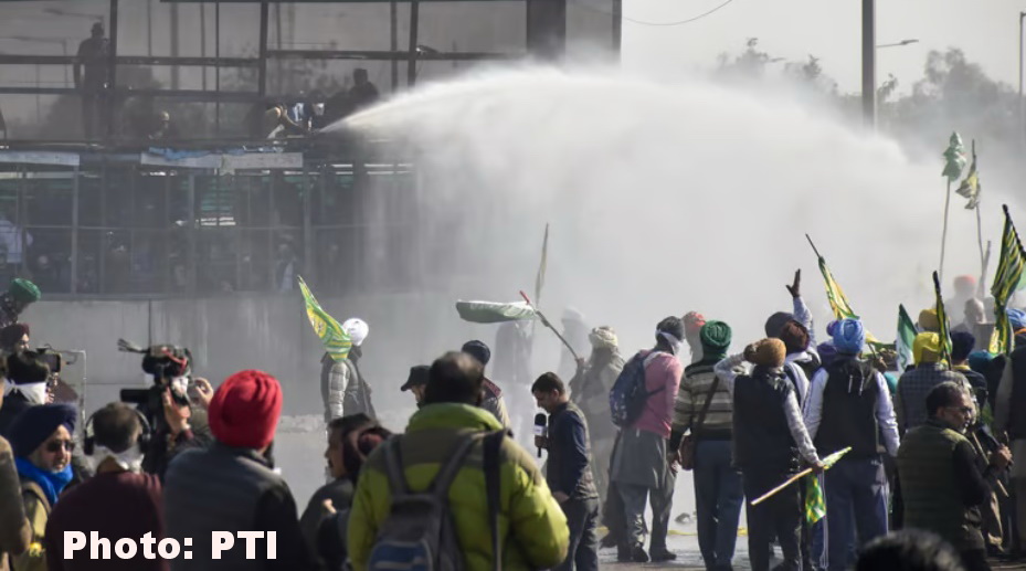 Farmers suspend Delhi foot march after clashes at Haryana-Punjab border; 18 injured in security action